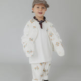 Bird Vest Pants Set in creme (-15%)