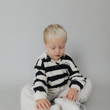 Collar Stripe Polo Sweatshirt