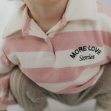 Collar Stripe Polo Sweatshirt