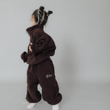 Nice Day Fleece Sweatshirt Pants Set in burgundy (-15%)