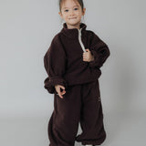 Nice Day Fleece Sweatshirt Pants Set in burgundy (-15%)